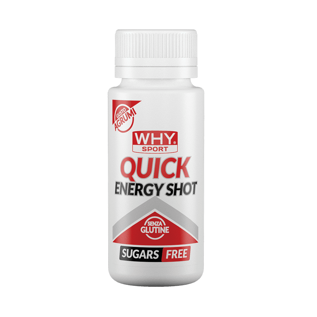 Quick Energy Shot Agrumi 60 ml | Shot Energetico con Taurina + Caffeina + Vitamine B WHYsport